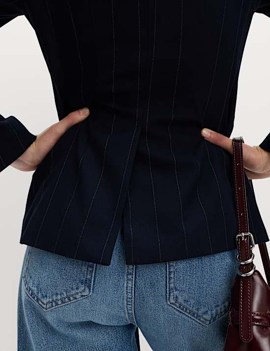 Striped Zip Through Jacket