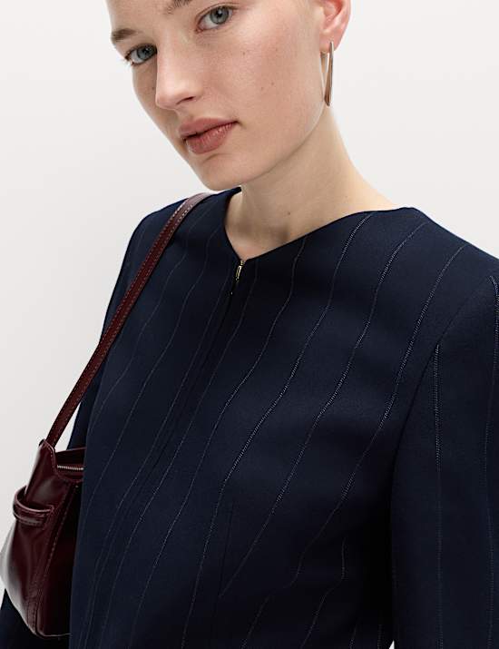 Striped Zip Through Jacket