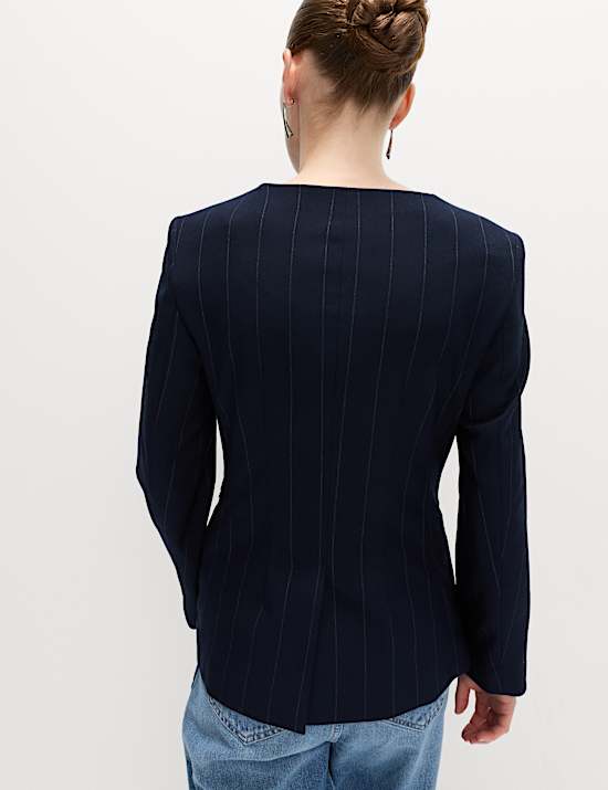 Striped Zip Through Jacket