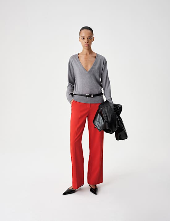 Twill-Hose mit geradem Bein