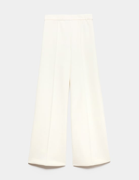 Premium Jersey Seam Detail Wide Leg Trousers