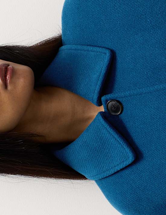 Twill Single Breasted Collared Coat