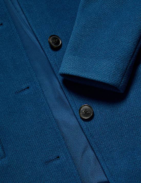 Twill Single Breasted Collared Coat