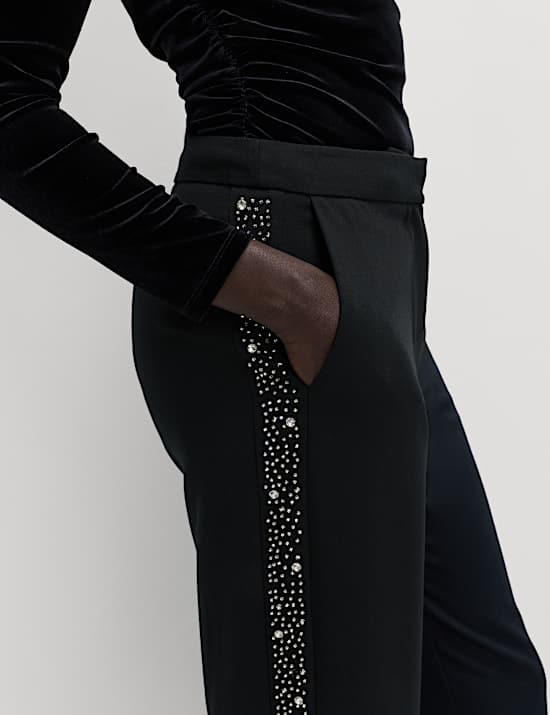 Embellished Side Stripe Trousers