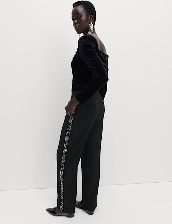 Embellished Side Stripe Trousers