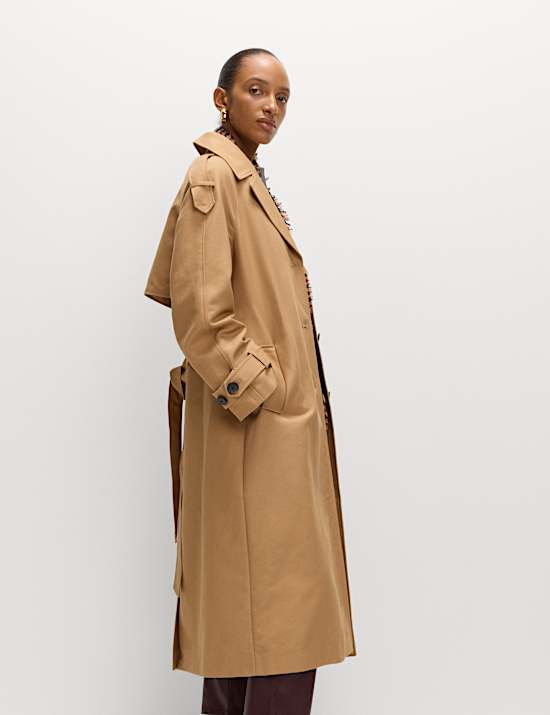 Cotton Rich Belted Longline Trench Coat