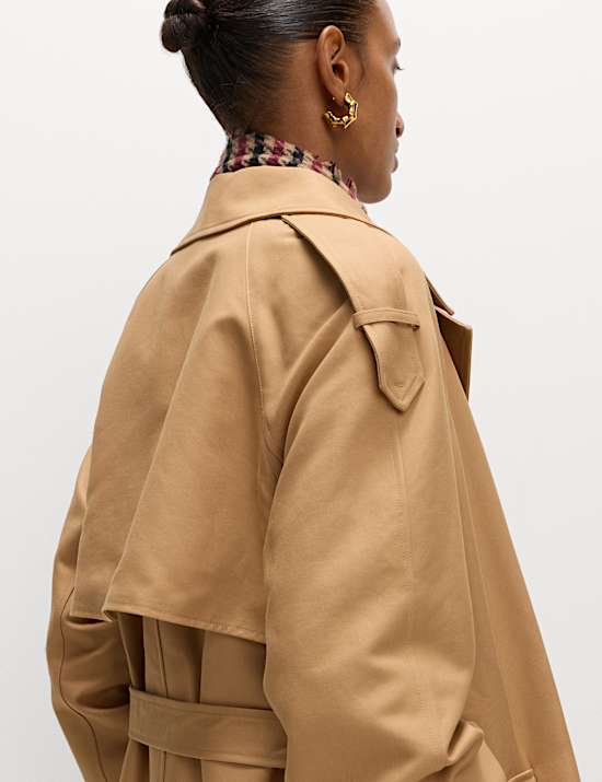 Cotton Rich Belted Longline Trench Coat