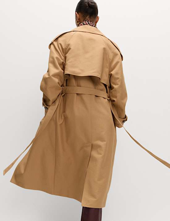 Cotton Rich Belted Longline Trench Coat