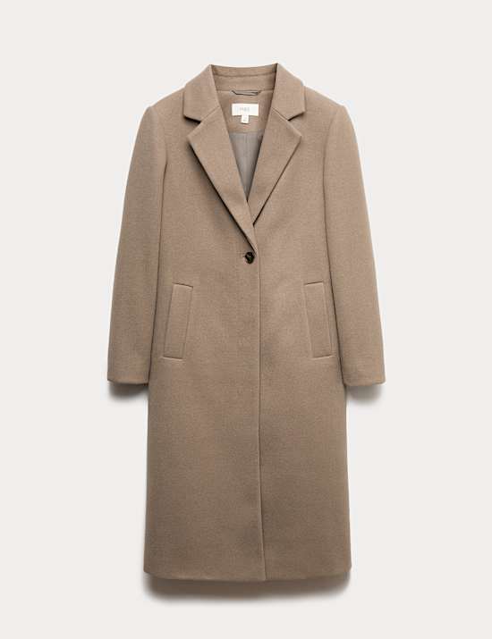 Single Breasted Longline Tailored Coat
