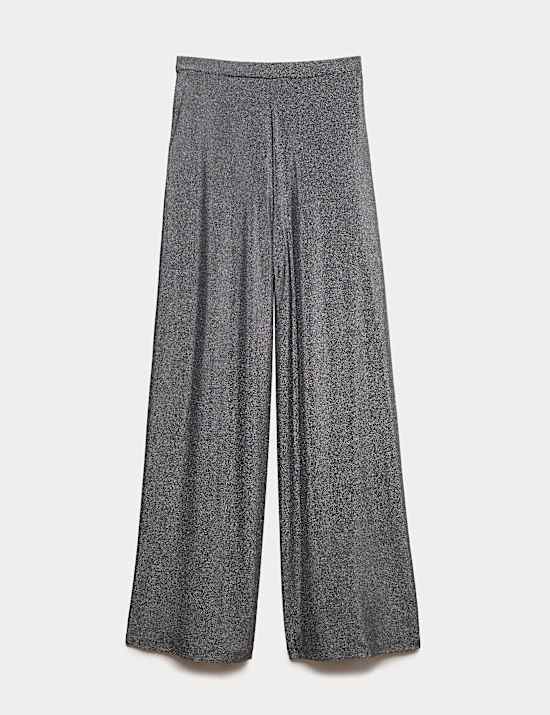 Pantalon palazzo effet étincelant