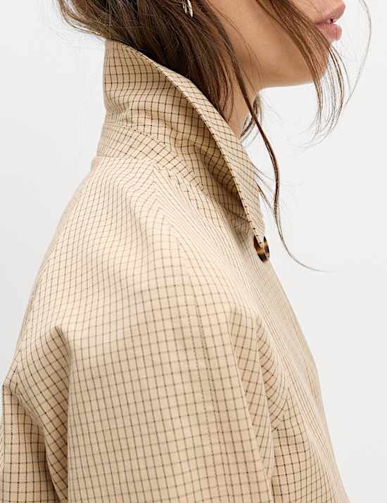 Gingham Button Through Short Jacket