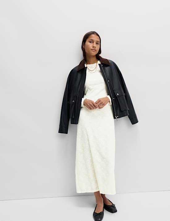 Jersey Lace Maxi Dress