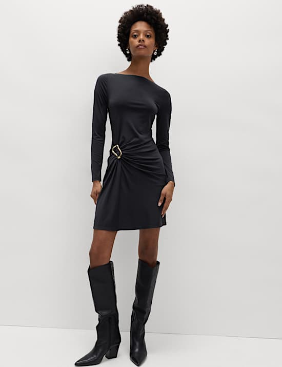 Jersey Hardware Mini Bodycon Dress