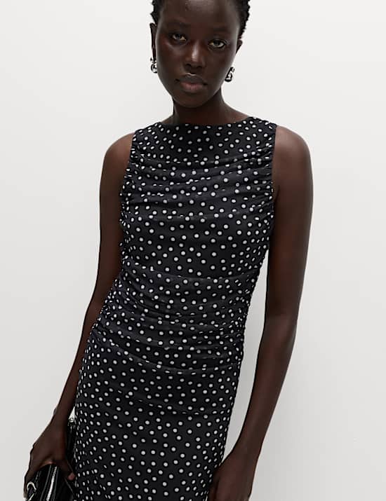 Printed Midi Bodycon Dress