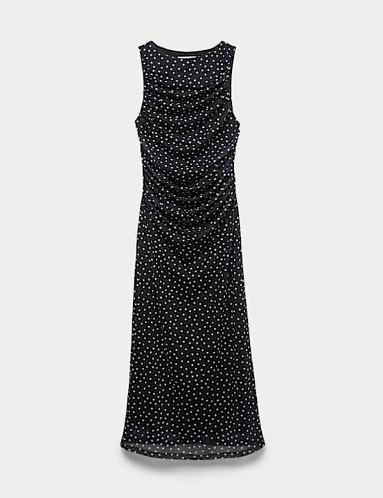 Printed Midi Bodycon Dress