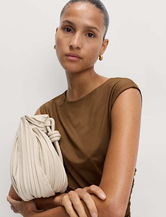 Robe midi en jersey &agrave; taille basse