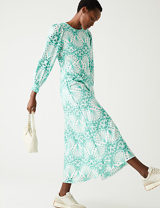 Pure Cotton Broderie Midaxi Tea Dress