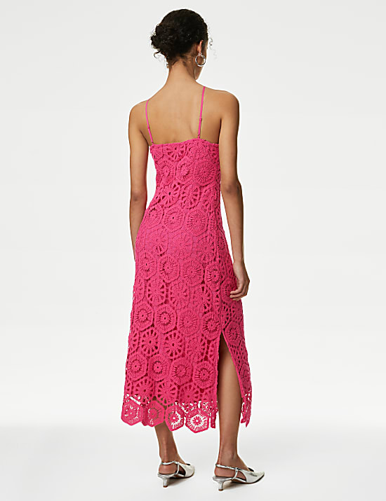 Cotton Rich Textured Midaxi Slip Dress