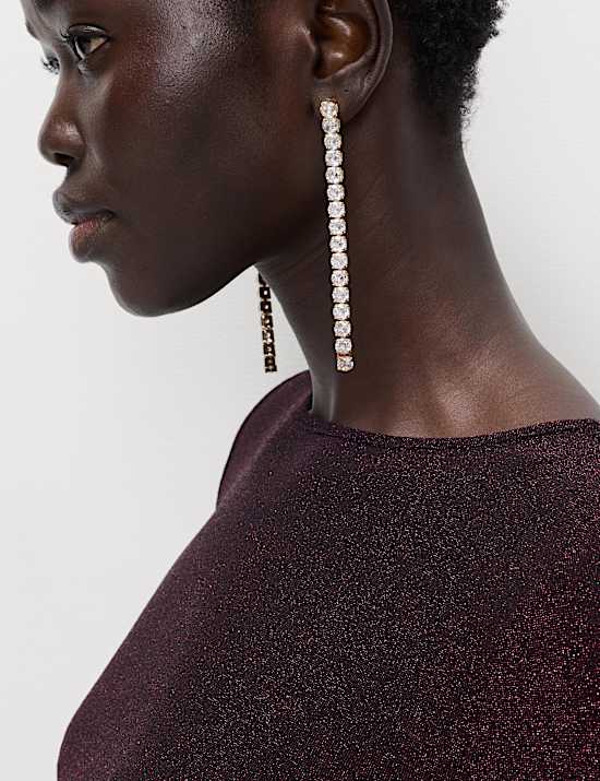 Metallic Mini Shift Dress