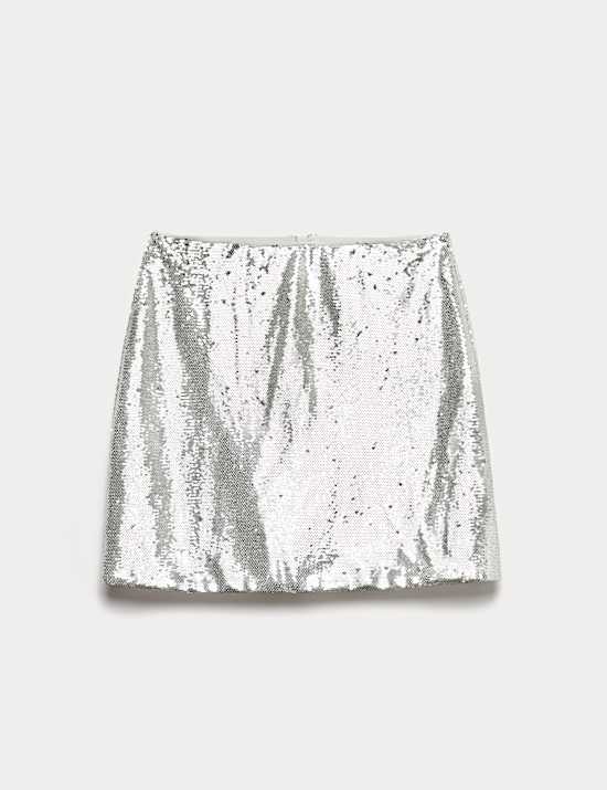 Sequin Mini A-Line Skirt