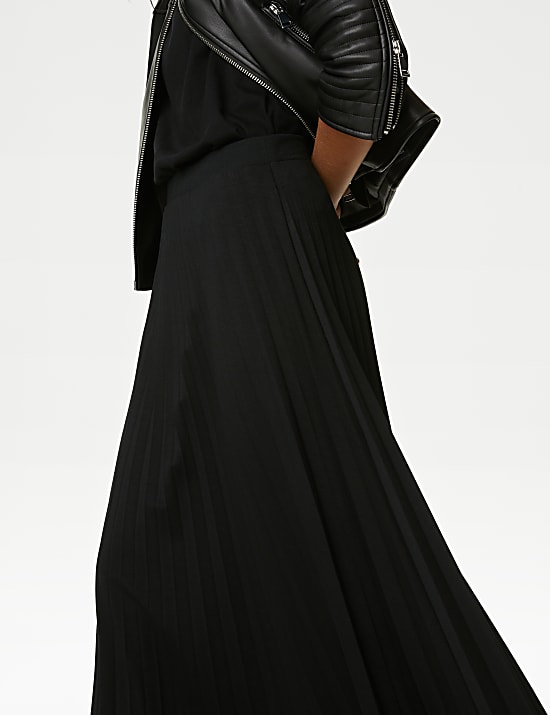 Jersey midaxi-plooirok