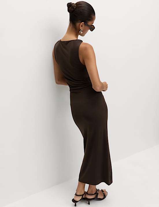 Žerzejové šaty z materiálu s vysokým podílem materiálu, midaxi bodycon