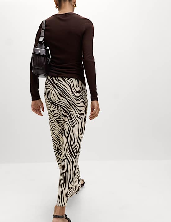 Printed Midaxi Slip Skirt