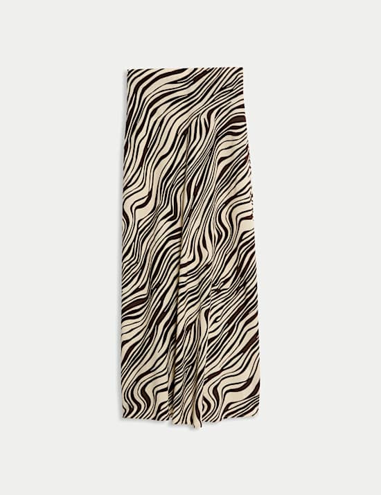 Printed Midaxi Slip Skirt