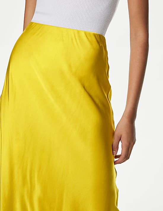 Σατέν μίντι-μάξι φούστα