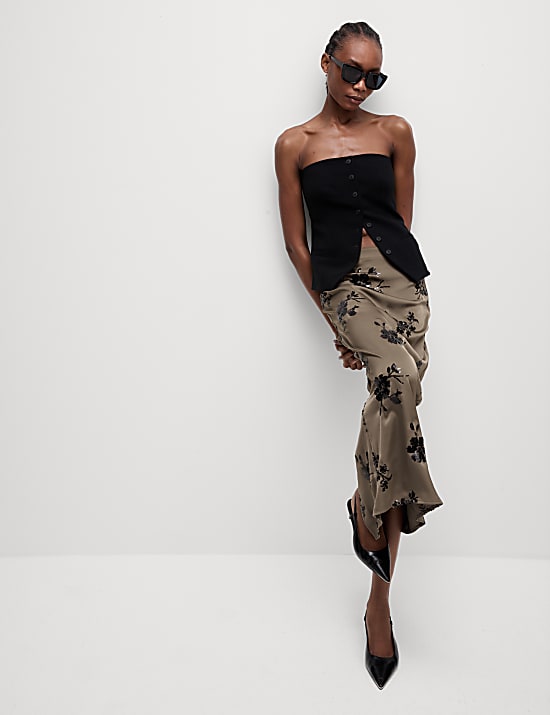 Midaxi-onderrok met lovertjes