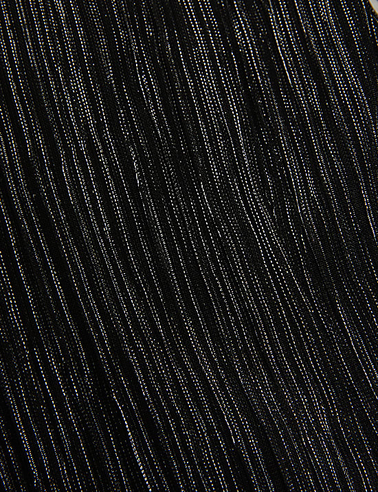 Lurex Round Neck Midaxi Column Dress