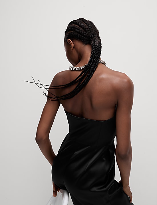 Satin Sleeveless Jumpsuit