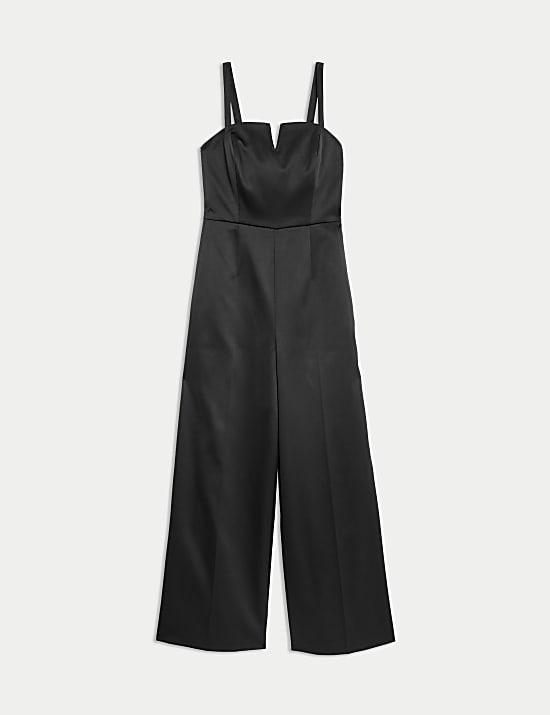Satin Sleeveless Jumpsuit