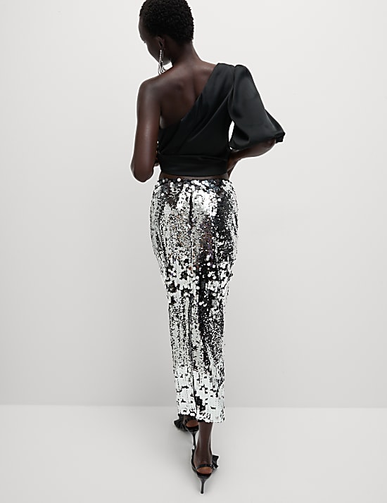 Sequin Midaxi Pencil Skirt