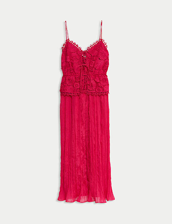 Geblümtes Midikleid mit V-Ausschnitt