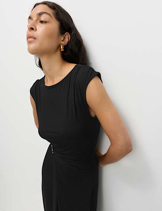 Jersey Twist Front Midaxi Dress