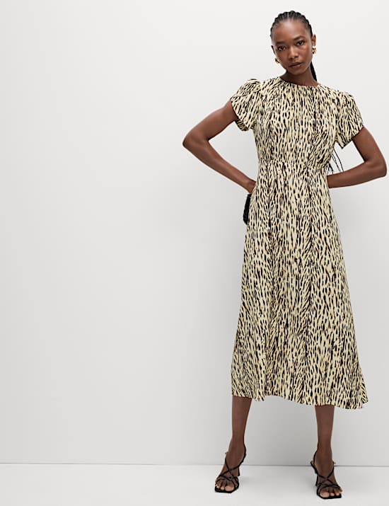 Printed Midaxi Tea Dress