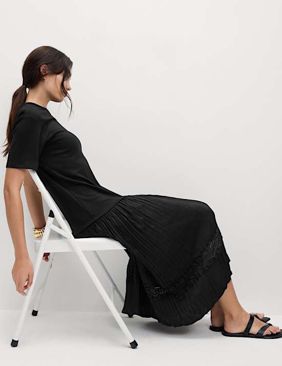 Jersey Midaxi Waisted Dress