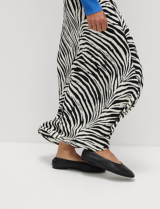 Jupe midi coupe longue à imprimé animal