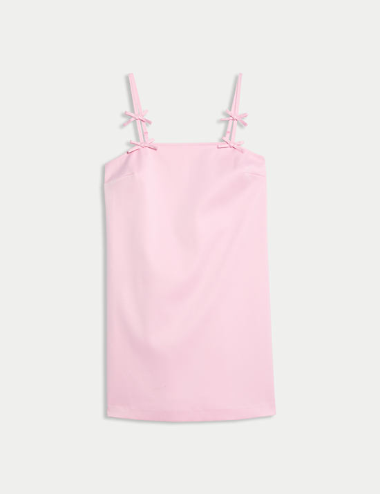 Bow Detail Strappy Mini Column Dress