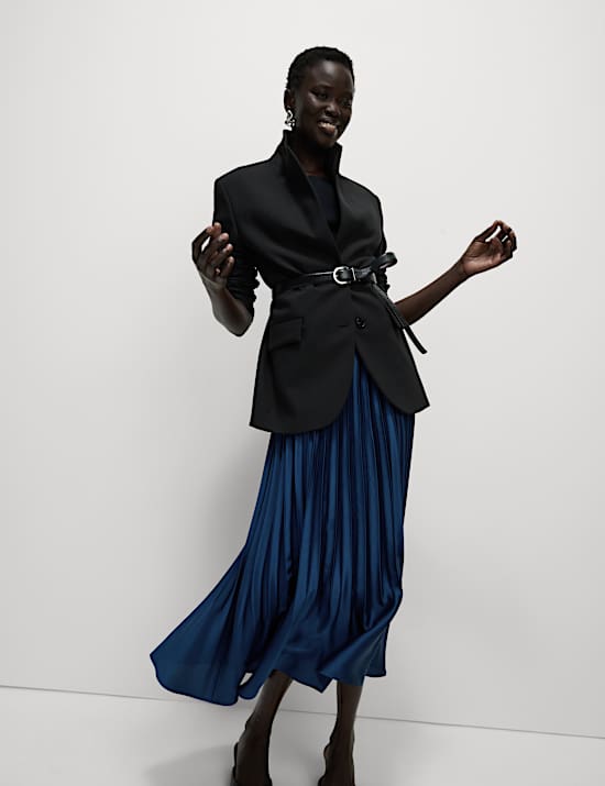 Pleated Midaxi Skirt