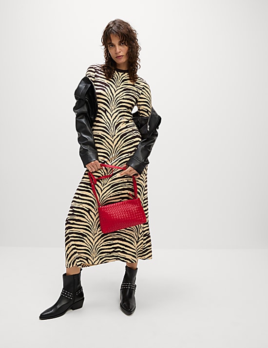 Jersey Animal Print Midaxi Bodycon Dress
