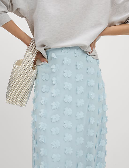 Embellished Midaxi Column Skirt