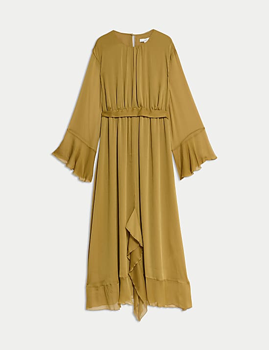 Frill Detail Maxi Tiered Dress