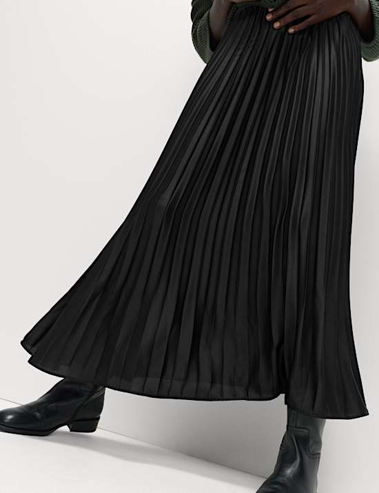Pleated Midaxi Skirt