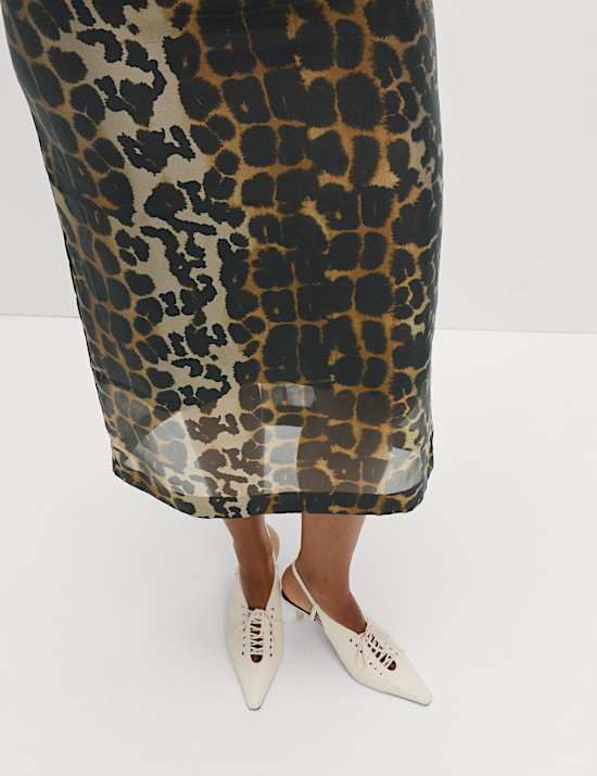 Animal Print Midi Skirt