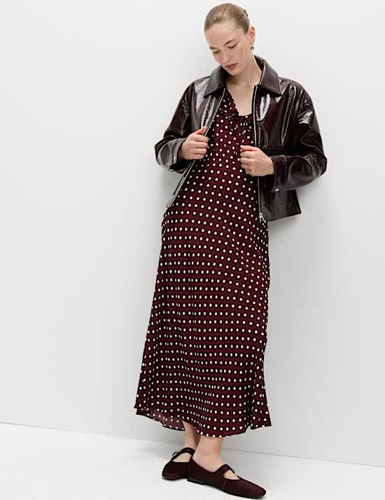 Polka Dot Midaxi Tea Dress