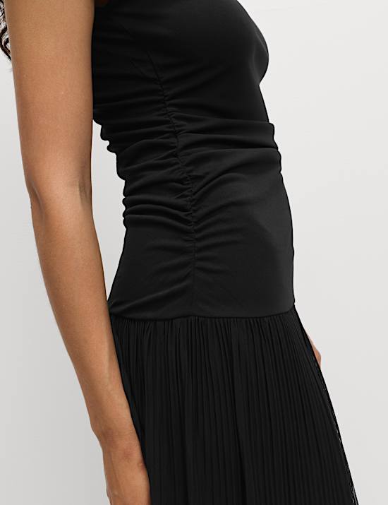 Jersey Pleated Midaxi Dress