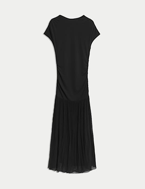 Jersey Pleated Midaxi Dress