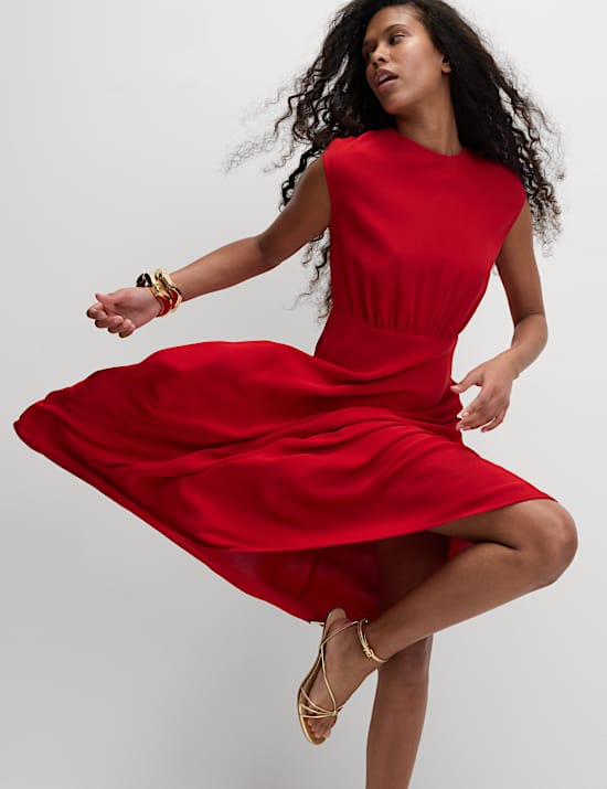 Midaxi Waisted Dress